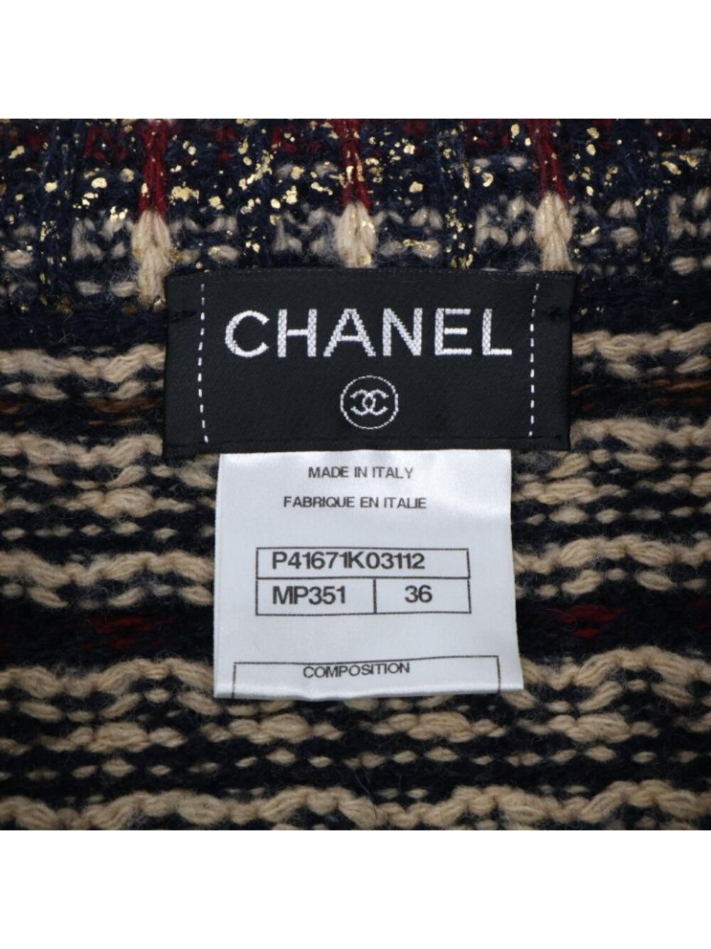 Chanel Gripoix Button Wool Cashmere Knit 36 Sweater - Picture 5 of 9